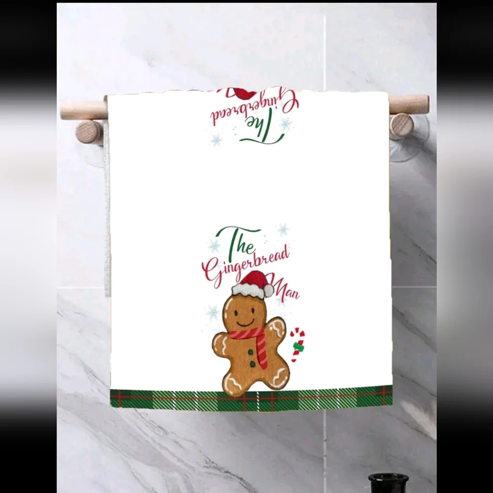 Gingerbread Christmas Kitchen Hand Towels